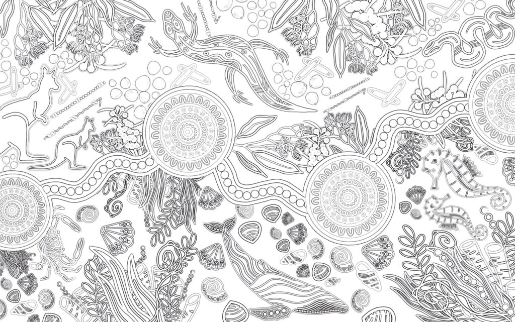 Indigenous Colouring-In Pages by Presten Warren